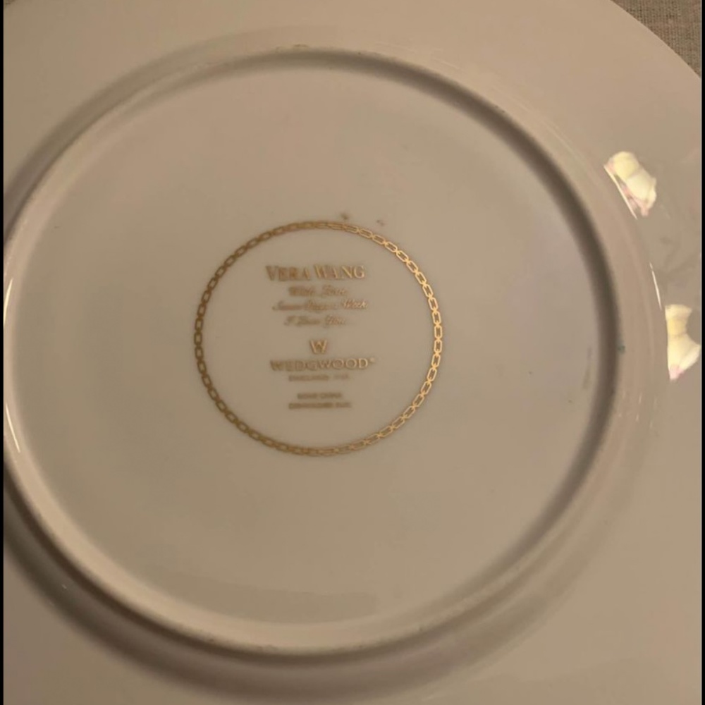Vera Wang bone china dish set “With Love, seven days a week, I love you “